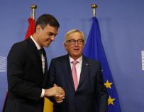 Pedro Sánchez y Jean Claude Juncker