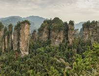 Fotografía del parque nacional Zhangiajie en China.