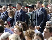 Los Reyes de España en los actos de homenaje a las víctimas del 17 A