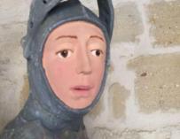 El resultado final del rostro de la escultura (Imagen: ArtUs Restauración Patrimonio)
