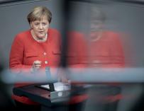 Angela Merkel ante el Bundestag