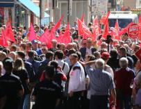 Líderes de CCOO y UGT encabezan la marcha de Madrid