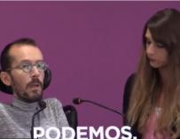 Rueda de prensa de los portavoces de Podemos, Pablo Echenique, y Noelia Vera