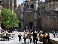Turistas de visita en Toledo