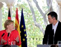 Merkel y Sánchez, en Doñana