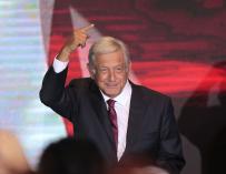 Andrés Manuel López Obrador tras conocer la victoria