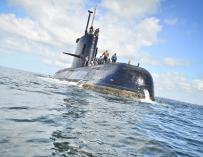 Fotografía sin fecha cedida por la Armada Argentina que muestra el submarino de la Armada desaparecido (EFE/Armada Argentina)