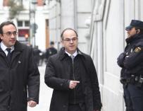 Josep Rull y Jordi Turull llegan al Supremo por la vista del procés
