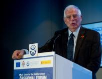 Josep Borrell y Federica Mogherini en el III Foro Regional de la UpM