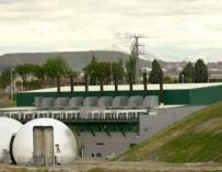 Planta de producción de energía eléctrica a partir del biogás de Valdemingómez (Madrid).