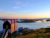 Fotografía de la isla de Fordypningsrommet en Noruega.