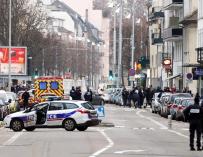 La policía mantiene acordonado el barrio de Estrasburgo.