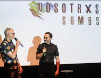 Paco Tomás y César Vallejo, los creadores de 'Nosotrxs Somos' durante la presentación de la serie documental