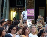 Manifestación contra la puesta en libertad provisional de 'La Manada'