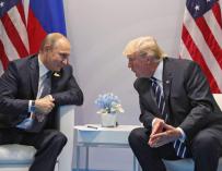 Donald Trump y Vladimir Putin en una reunión