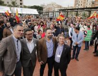 Ortega Smith, Francisco Serrano, Abascal y eugenio moltó VOX Andalucía Málaga 2D