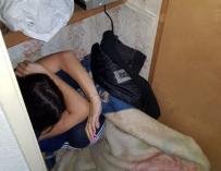 Imagen de la mujer víctima de violencia machista rescatada en Murcia
