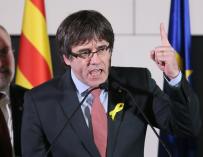Carles Puigdemont, tras conocer el resultado de las elecciones en Cataluña