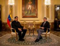 Instantánea de la entrevista de Nicolás Maduro con la filial de CNN en Turquía