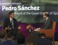 El presidente del Gobierno, Pedro Sánchez, en el foro Reuters.
