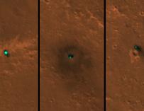 La NASA publica las primeras imágenes de la nave InSight en la órbita de Marte.