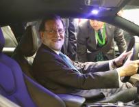 Rajoy durante su última visita al Salón del Automóvil de Barcelona