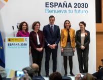 Pedro Sánchez encabezó la presentación del paquete de energía y clima