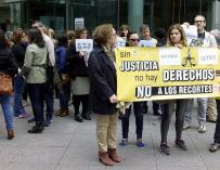 Protestas en Oviedo por el funcionamiento de la Administración de Justicia