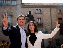 La líder de Ciudadanos en Cataluña, Inés Arrimadas, junto al presidente de Ciudadanos, Albert Rivera (EFE)