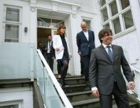 Puigdemont, en la inauguración de la 'embajada' catalana en Copenhague. / EFE