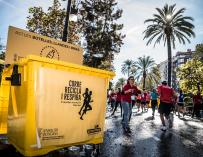Reciclaje de 15 toneladas de residuos en la maraton