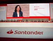 Ana Botín en la Junta de Accionistas del Banco Santander, 12 de abril de 2019