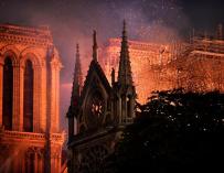 Incendio Notre Dame interior