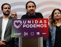 Pablo Iglesias, en su comparecencia tras las elecciones