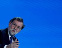 Rajoy durante la convención del PP