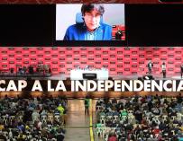 Intervención telemática de Carles Puigdemont durante la última Asamblea General Ordinaria de la ANC