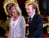 Pilar Goya y Rubalcaba en la proclamación de Felipe VI.
