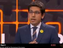 Aleix Sarri, cuando abandonó el debate de TV3