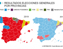 Mapa resultados electorales por provincias