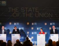 Los cuatro candidatos en Debate del estado de la Unión / State Of the Union
