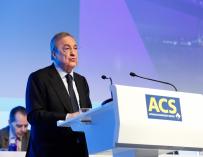 El presidente de ACS, Florentino Pérez, ante la última junta de accionistas