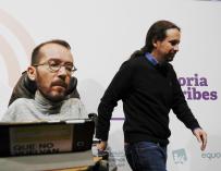 Pablo Iglesias y Pablo Echenique, dos de los fundadores de Podemos