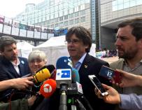 El expresidente de la Generalitat huido a Bélgica y cabeza de lista de JxCat al Parlamento Europeo, Carles Puigdemont. /EFE