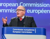 Frans Timmermans, en su discurso en la Comisión Europea.