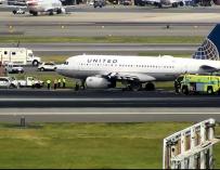 El avión implicado en el incidente en Newark. /L.I.