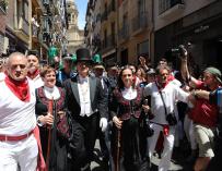 Polémica en la procesión de San Fermín en Pamplona. /David Domench/Europa Press