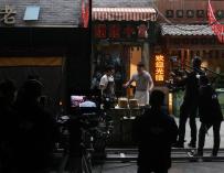 Rodaje en el estudio cinematográfico de 10.000 metros cuadrados de Wanda Oriental Movie Metropolis, en Qingdao (China), el 28 de abril de 2018 EFE/EPA/WU HONG