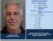 Ficha policial del magnate neoyorquino y 'broker' Jeffrey Epstein. /L.I.