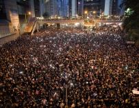 Los manifestantes reclaman la retirada del proyecto de ley de extradición en Hong Kong. /EFE