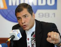 Rafael Correa realiza en Murcia un nuevo 'Enlace Ciudadano' antes unos 2.000 compatriotas ecuatorianos